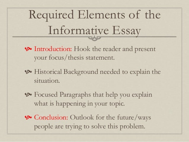 Elements of an informative essay