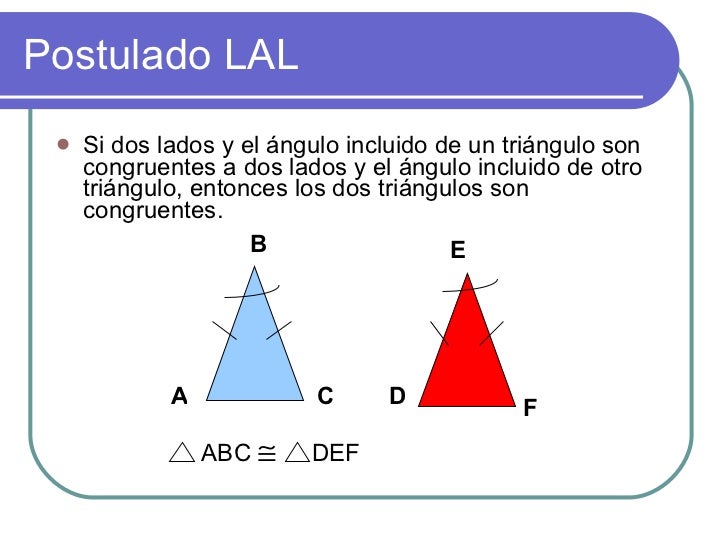 Resultado de imagen para postulado de congruencia lll