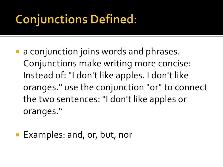 Conjunction Definition Conjunction Definition
