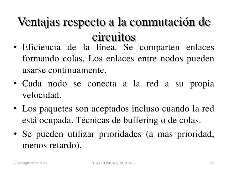 Conmutacion de circuitos y paquetes Conmutacion de circuitos y paquetes