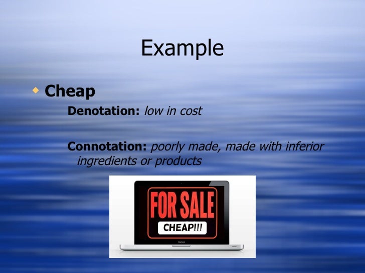 Denotation connotation essay