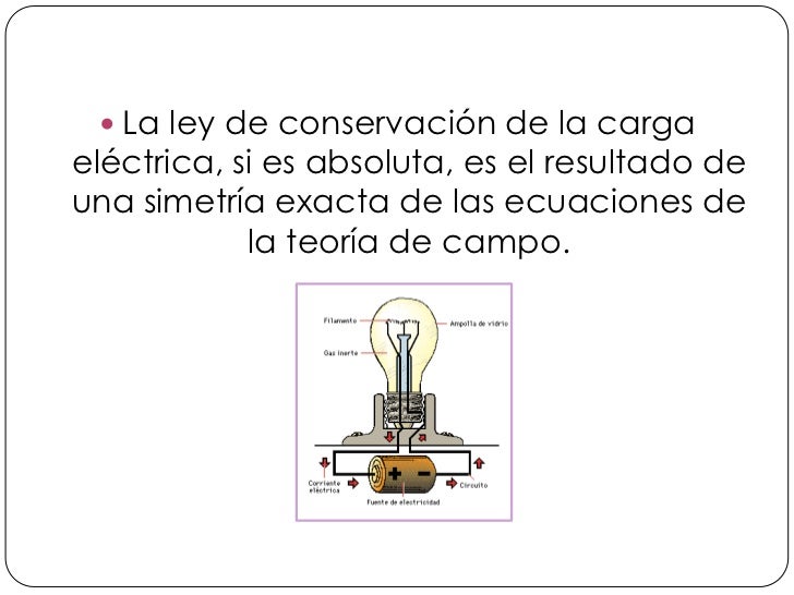 Conservacion de la Carga Eléctrica