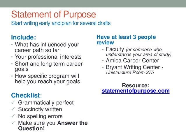 Graduate school statement of purpose