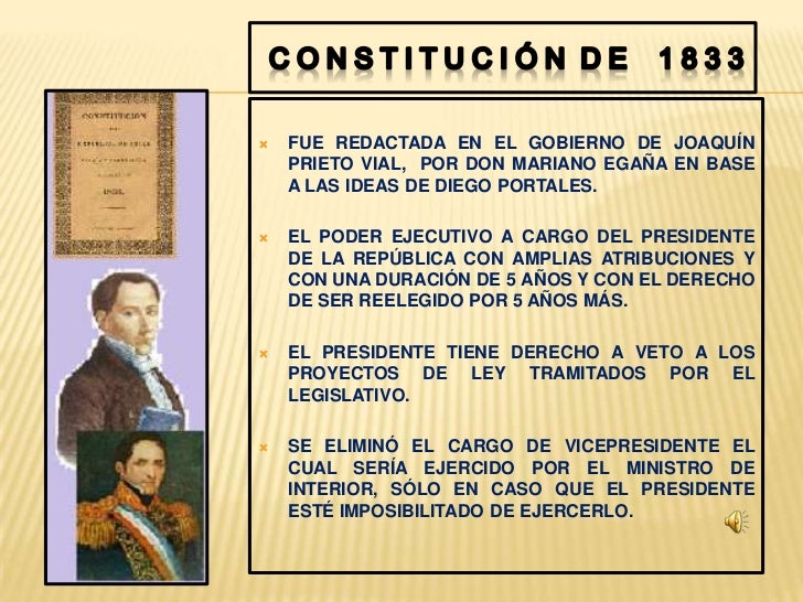 Resultado de imagen para constitucion politica de chile 1833