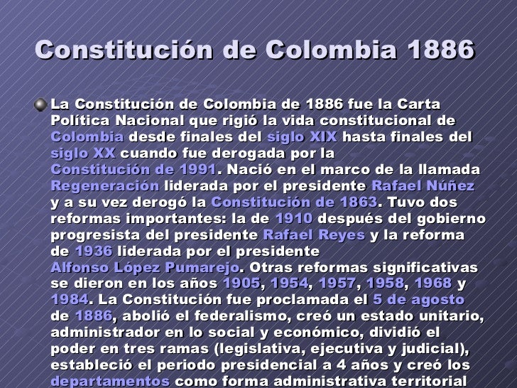 Constitución de 1886
