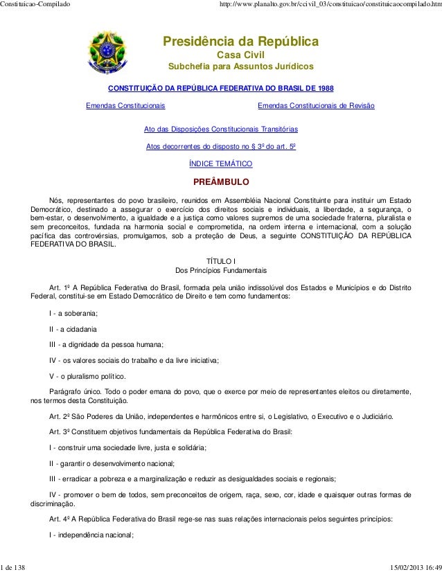 Artigo da constituicao brasileira de 1988