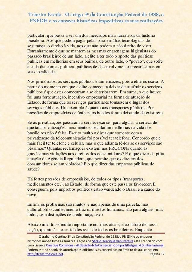 Artigo 3 da constituicao federal