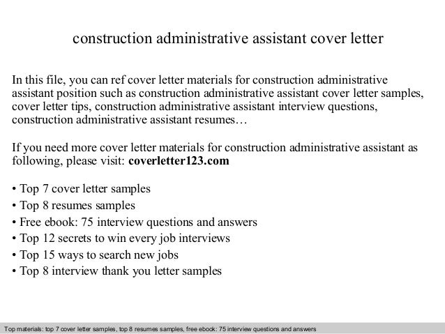 Construction Administrative Assistant Cover Letter construction administrative assistant cover letter Construction Administrative Assistant Cover Letter construction administrative assistant cover letter