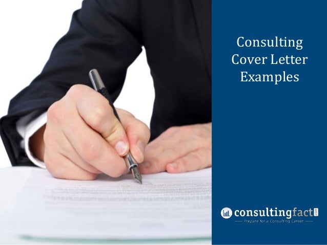 Consulting Cover Letter Examples