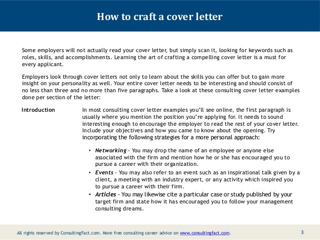 Management consulting cover letter sample
