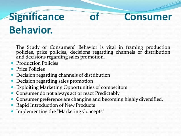 study of consumer behaviour for new study of consumer behaviour for new
