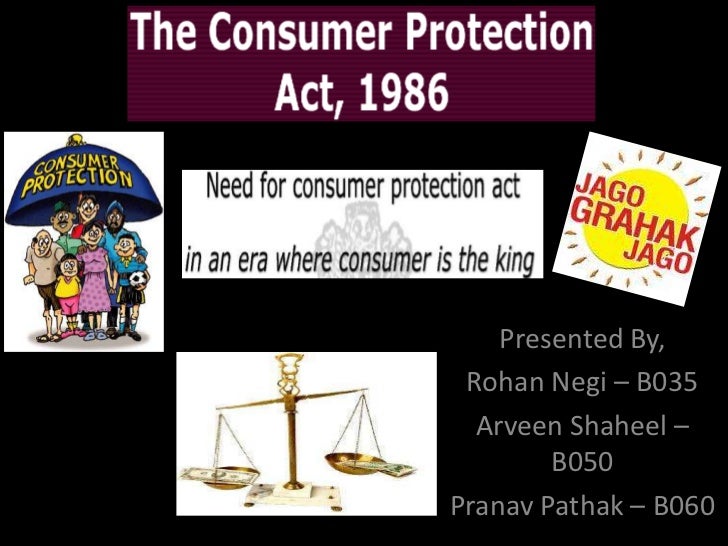 Consumer protection act,1986