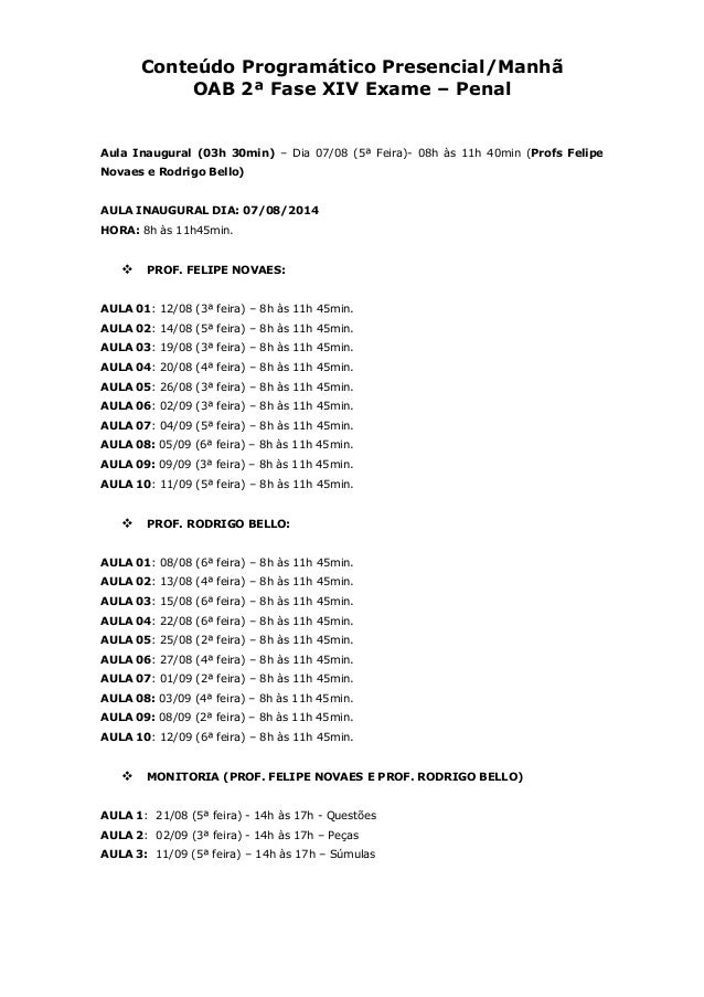 Xiv exame oab