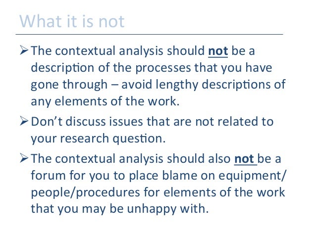 Contextual Analysis Essay