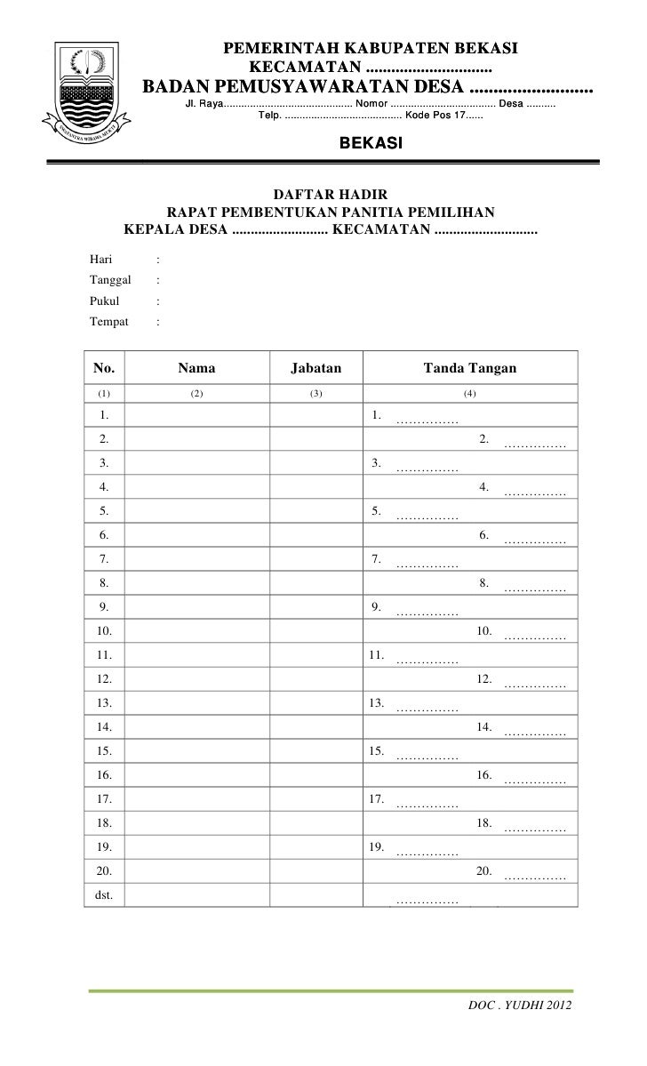 Contoh dokumen pilkades