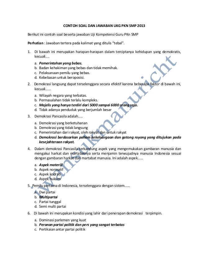 download contoh soal ukg ipa smp 2013
