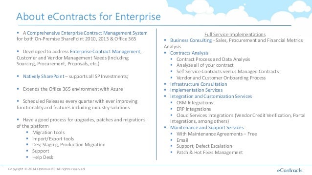 Contract Management With SharePoint And Office365