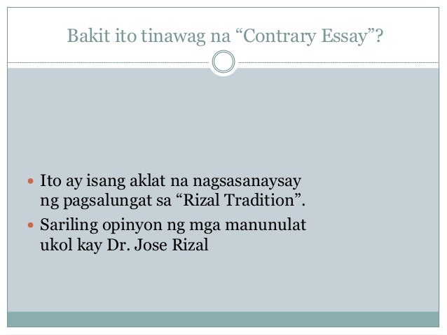 Rizal essay