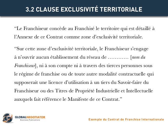 exemple de clause d exclusivite