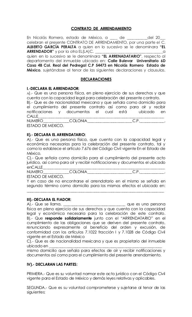 FORMATO CONTRATO ARRENDAMIENTO LOCAL formato contrato arrendamiento local: