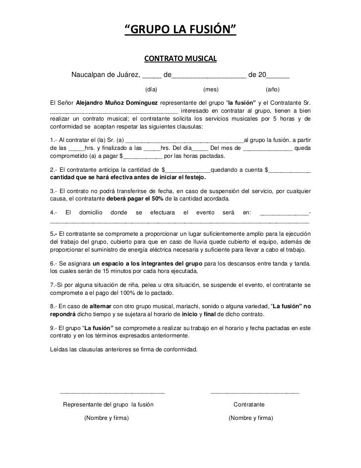 HOJA DE CONTRATO hoja de contrato: