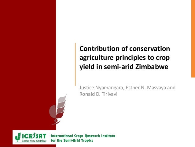 Contribution of conservation agriculture principles to ...