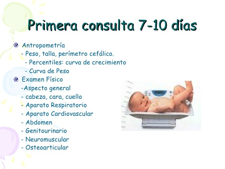Control del niño sano Control del niño sano