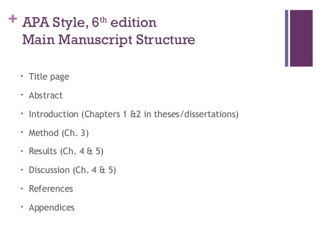 The thesis and its parts - presentations
