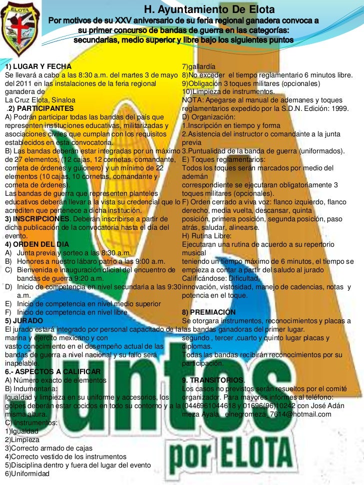 DE CONCURSO DE BANDAS DE GUERRA de concurso de bandas de guerra: