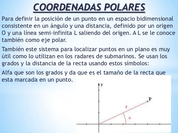 Coordenadas rectangulares y polares Coordenadas rectangulares y polares