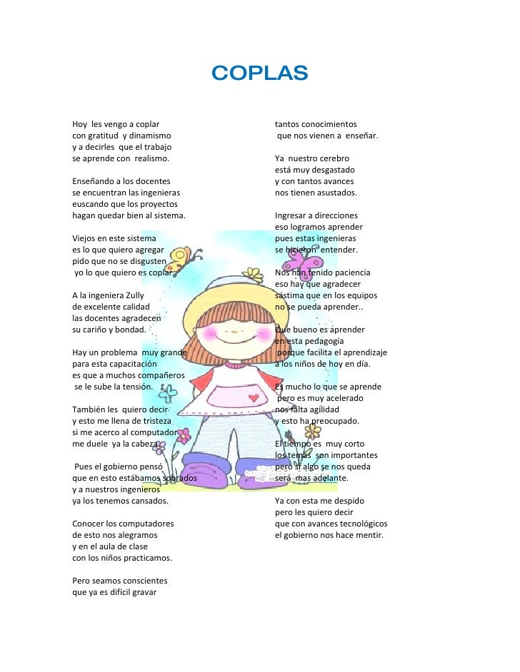Ejemplos De Coplas Cortas Ejemplos De Coplas Cortas