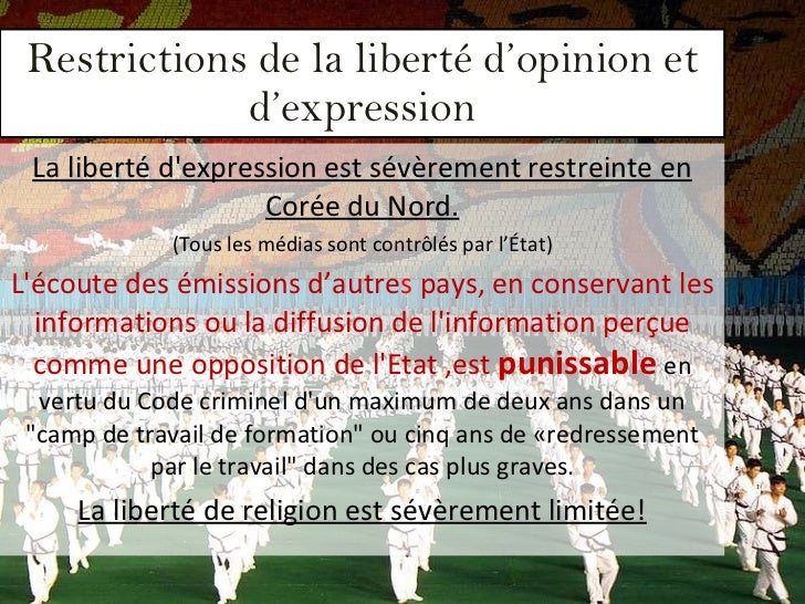 Corée du nord - Liberté D Expression En Corée Du Nord