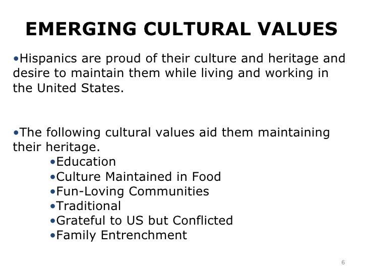 Core Values And General Cultural Insights Of Us Hispanics