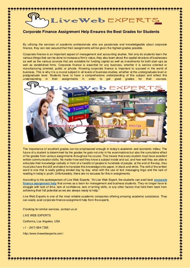 finance assignment helper Finance assignment help offers the best assignment help to the students which enhances academic confidence leading to a better professional excellence. finance assignment helper Finance assignment help offers the best assignment help to the students which enhances academic confidence leading to a better professional excellence.