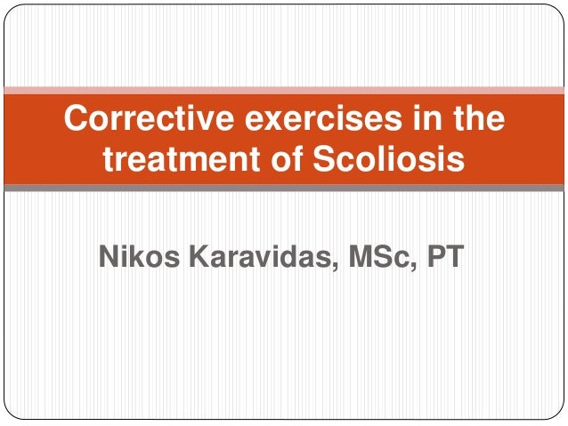 scoliosis exercises corrective treatment slideshare