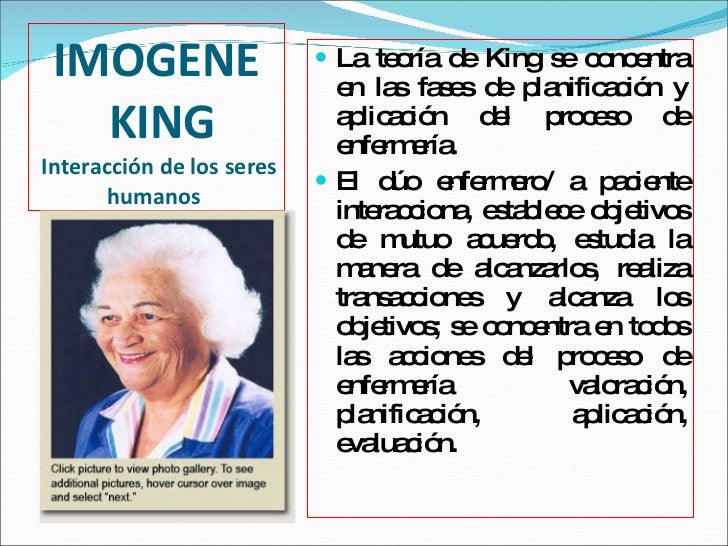 Modelos Conceptuales Y Teorias De Enfermeria Segun Imogene King