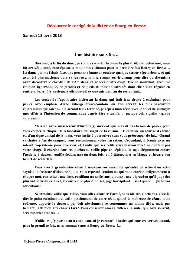 Dictee la rencontre cm2