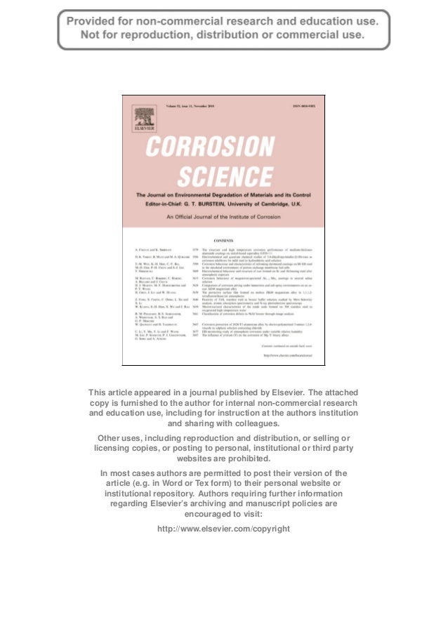 Corrosion science
