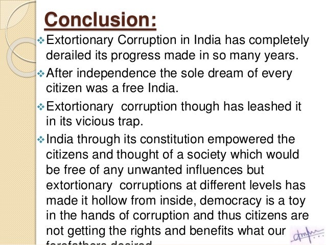 Essay on corruption quotation period