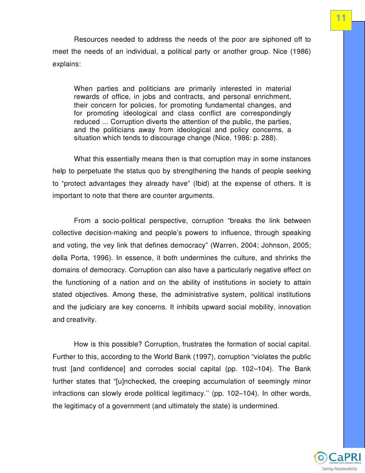 Essay school corruption