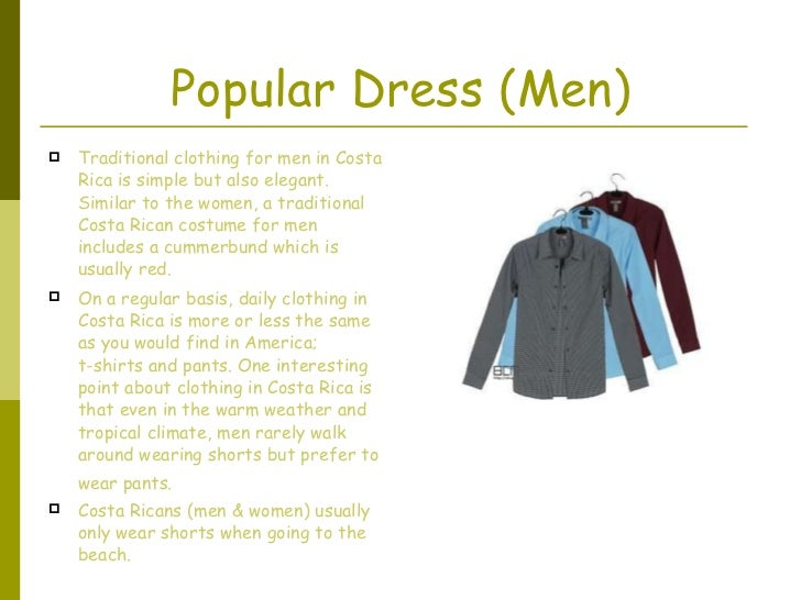Costa rica traditioinal dress men