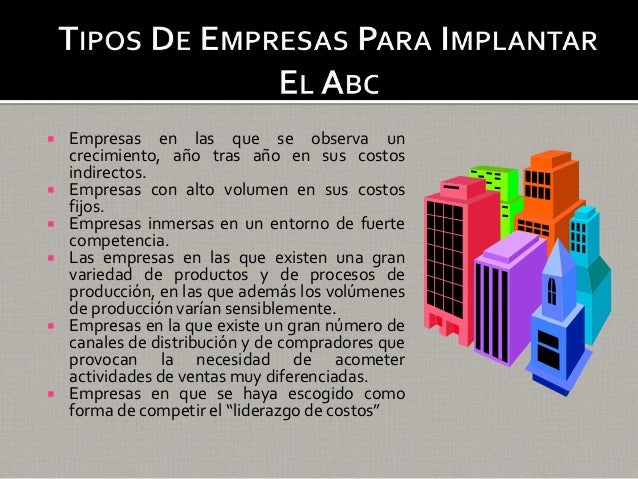 Empresas Que Utilizan El Costeo Abc