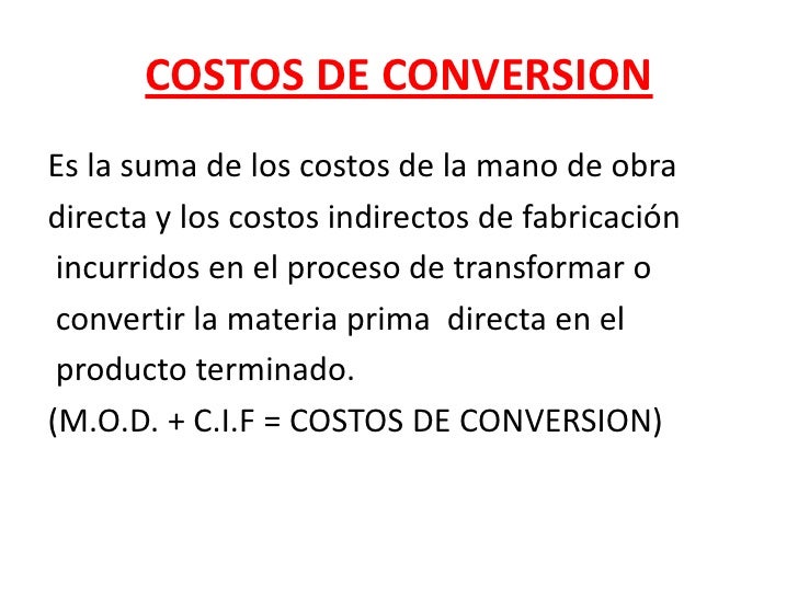 Formula Costo De Conversion - Image to u