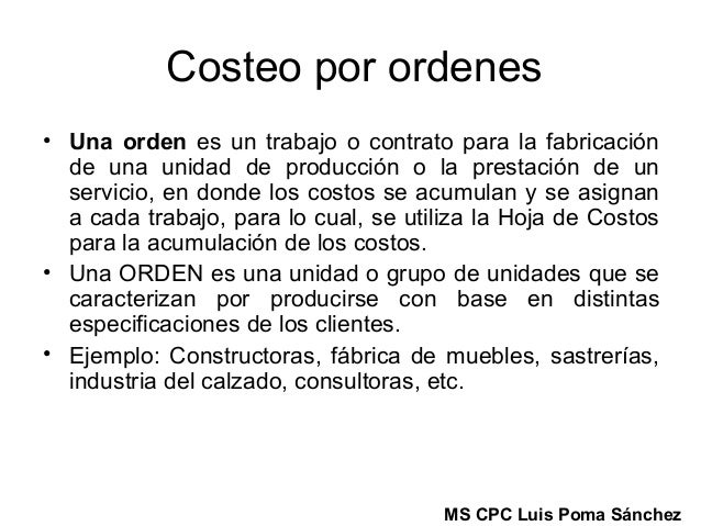 Costos Por Ordenes | costos por ordenes Costos Por Ordenes | costos por ordenes