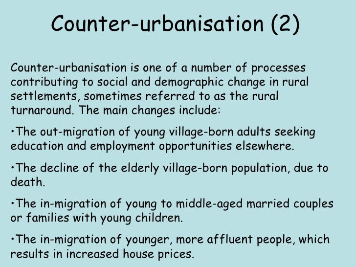 Counter urbanisation in london picture