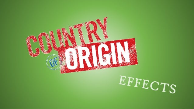 Country of origin effects