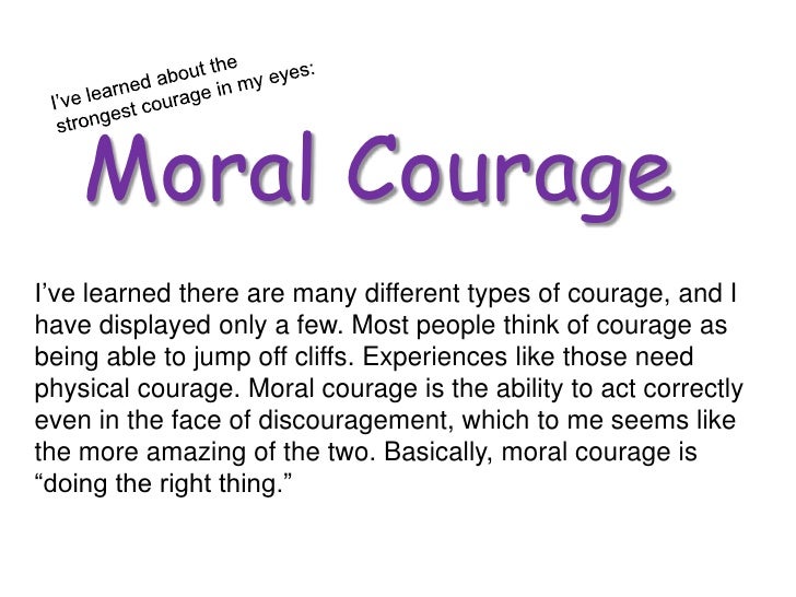 Courage essay conclusion