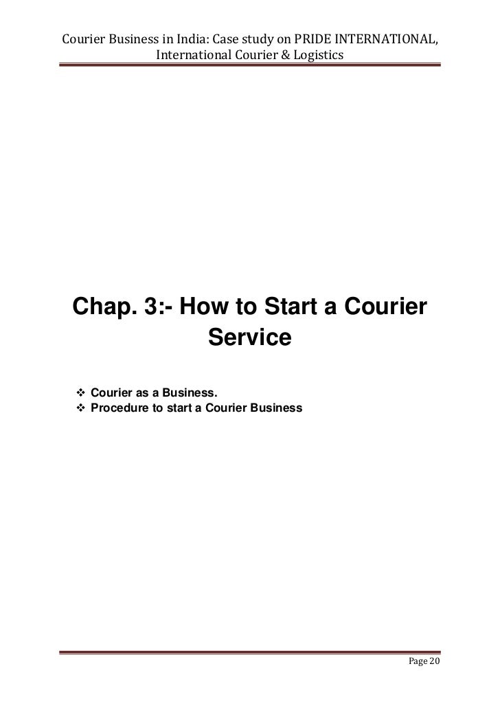 Courier Services Business Plan
