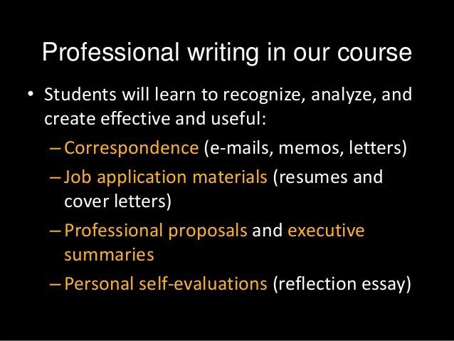 Professional writing course