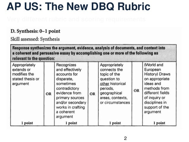 Us history regents dbq essay rubric